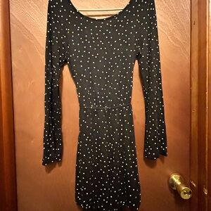 ROXY dark blue romper with White Polka Dots